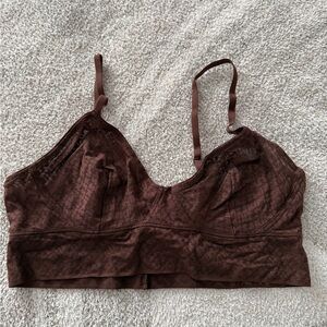 SKIMS LOGO MESH SKIMPY TRIANGLE BRALETTE